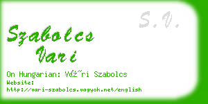 szabolcs vari business card